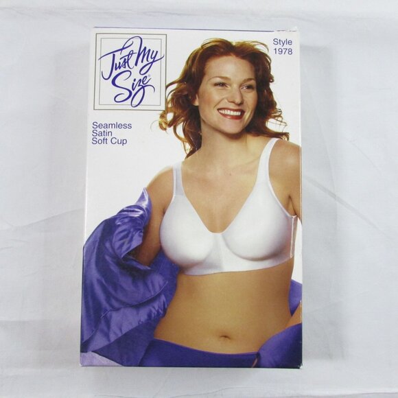 jms Just My Size Women's 48C Seamless Satin Soft Cup Bra # 1978 - Picture 1 of 3